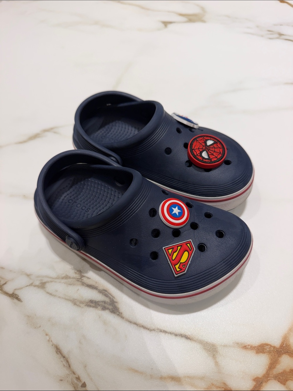 Kids Navy crocs 13